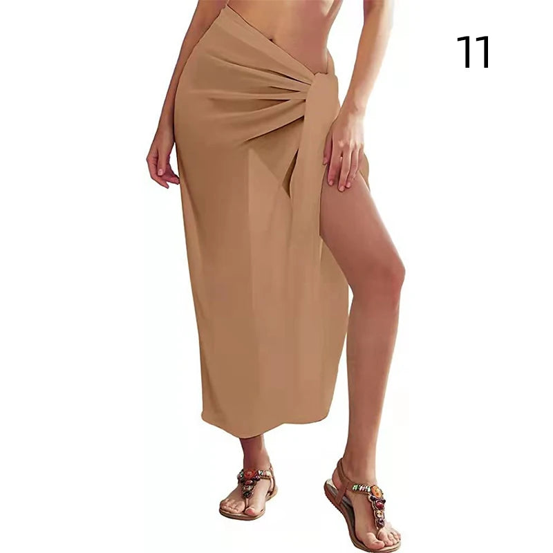 Women's Chiffon Sunset Long Sarong Beach Cover-Up