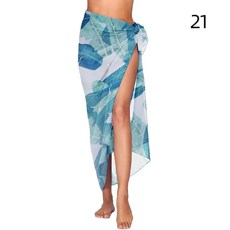 Sunset Long Sarong Beach Tropical Cover-Up
