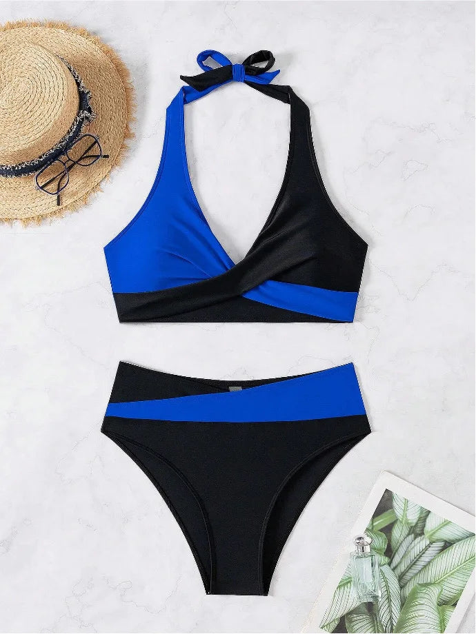 Styled bikini set with accessories and cover-up for beach day