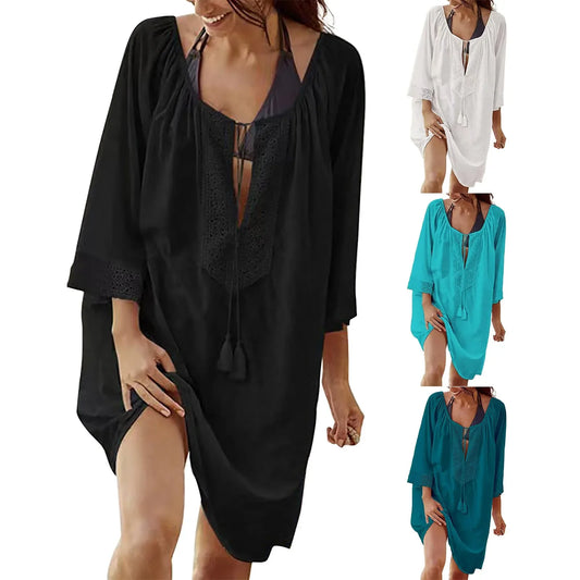 Bikini Lov vacation robe beach cover-up front view all colors