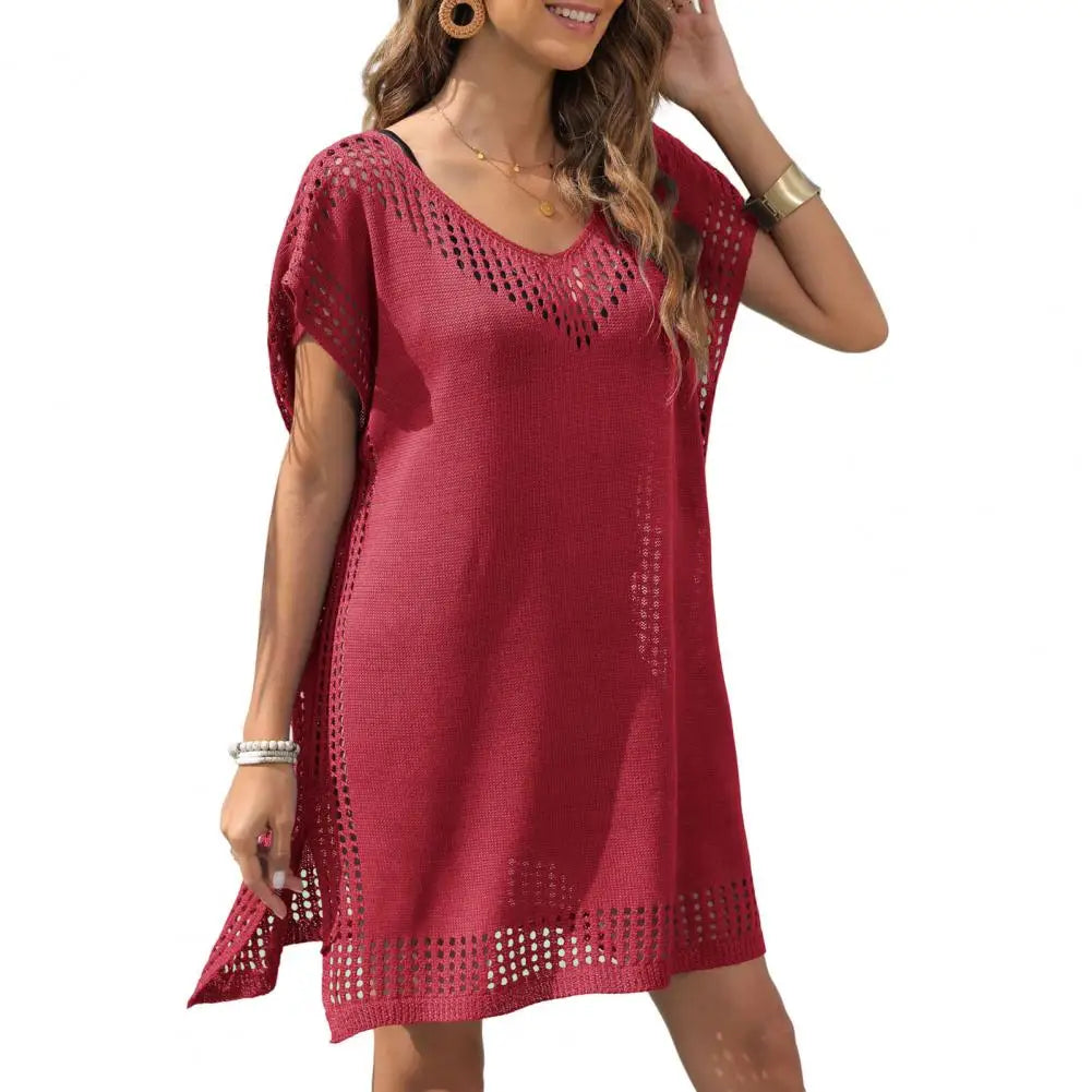 pareo beach dress wine red