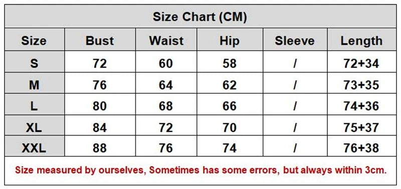 size chart for the Women's Sunset Siren Swimwear Set with ruched mini skirt