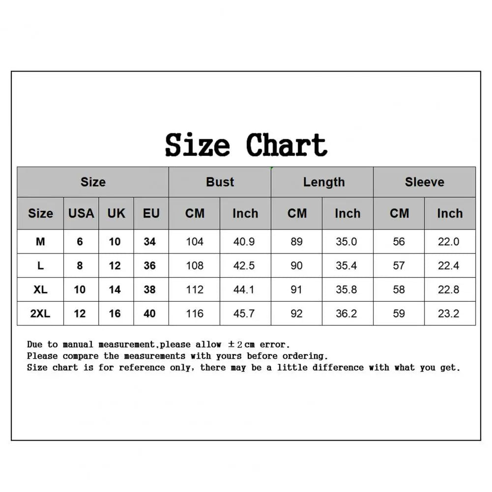 the size chart for the bohemian-floral-cardigan