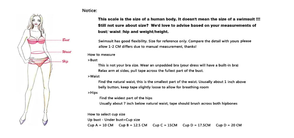 the size chart shows for the Women's Crochet Charm Tunic Cover-Up