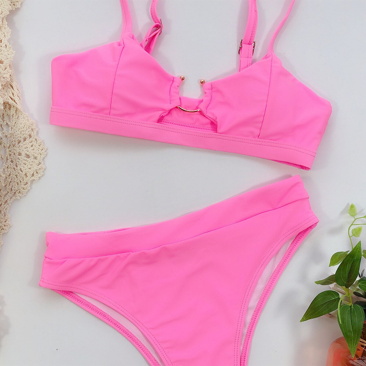 Leopard Snakeskin Bikini Set Bra Crop Top High Waist Thong Swimsuit Brazilian Beach Biquini Swimming Bohemian Bathing Suit