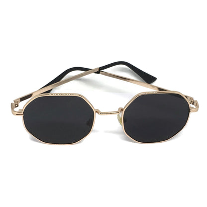 Hexagon Black & Gold Sunglasses-2