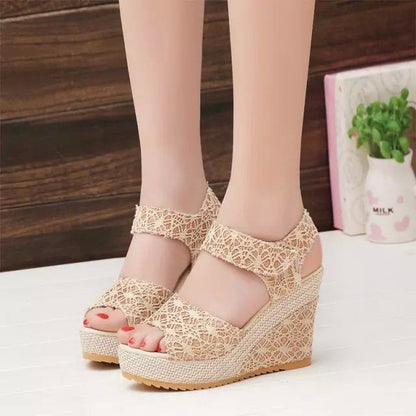 Flat bottom high heel sandals-1