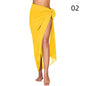 Lifestyle shot of Women's Chiffon Sunset Sarong Cover-Up at a tropical resort