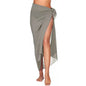 Summer Bikini Wrap Skirt gray long