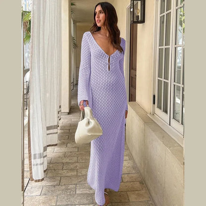  Lunar Lace Cover-Up styled over a bikini purple color 