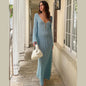 Model wearing Women's Lunar Lace Long-Sleeve Cover-Up