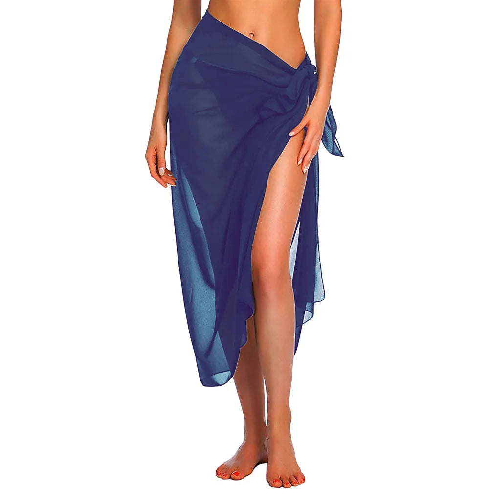 front view of the Sheer Summer Bikini Wrap Skirt