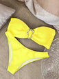 Strapless_swimsuit yellow style 