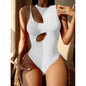 Stylish one-shoulder swimsuit  White Style 