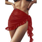 Wrap Skirt wine red  Ruffle
