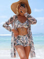 Women's Siren Splash Three-Piece Push-Up Tankini Set 