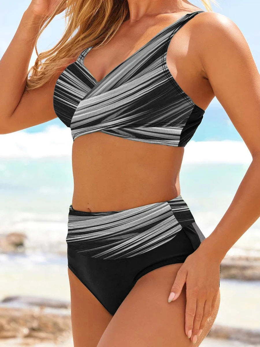 Cross-front bikini top Trendy swim sets