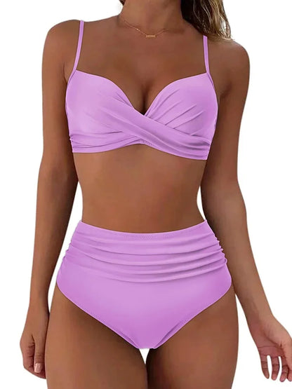 Display of available solid colors in this bikini style