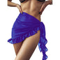 Summer Bikini Wrap Skirt navy blue  short 
