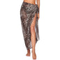 Summer Bikini Wrap Skirt tiger eye long 