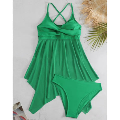 Close-up of high-waist bottoms in Women's Active Tide Tankini Set