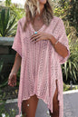 Model walking on the beach in Women's Angel Wings V-Neck Cover-Up