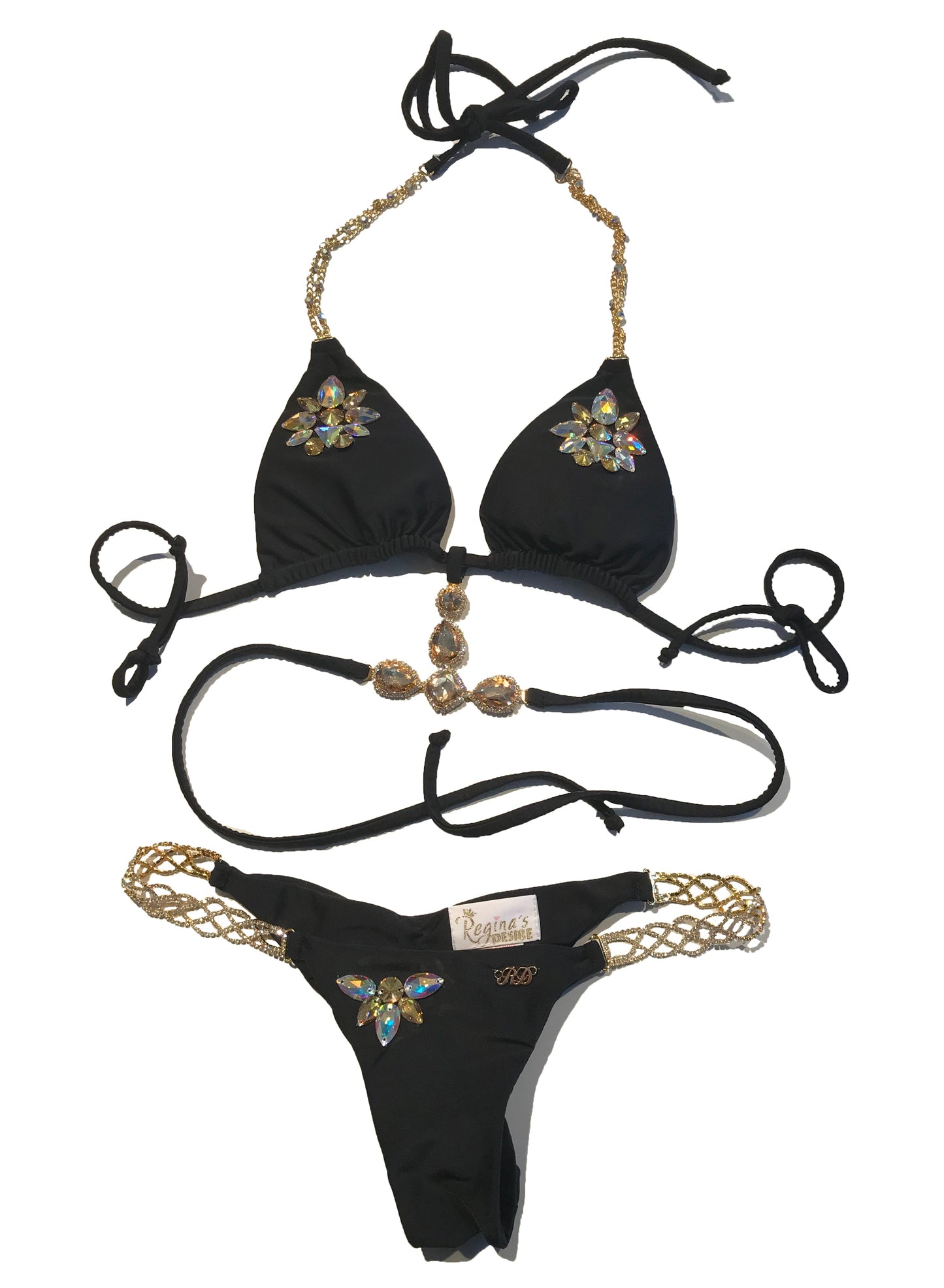 Athena Triangle Top & Tango Bottom - Black-9