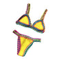  backless bikini set with mid-rise bottom  yellow style 