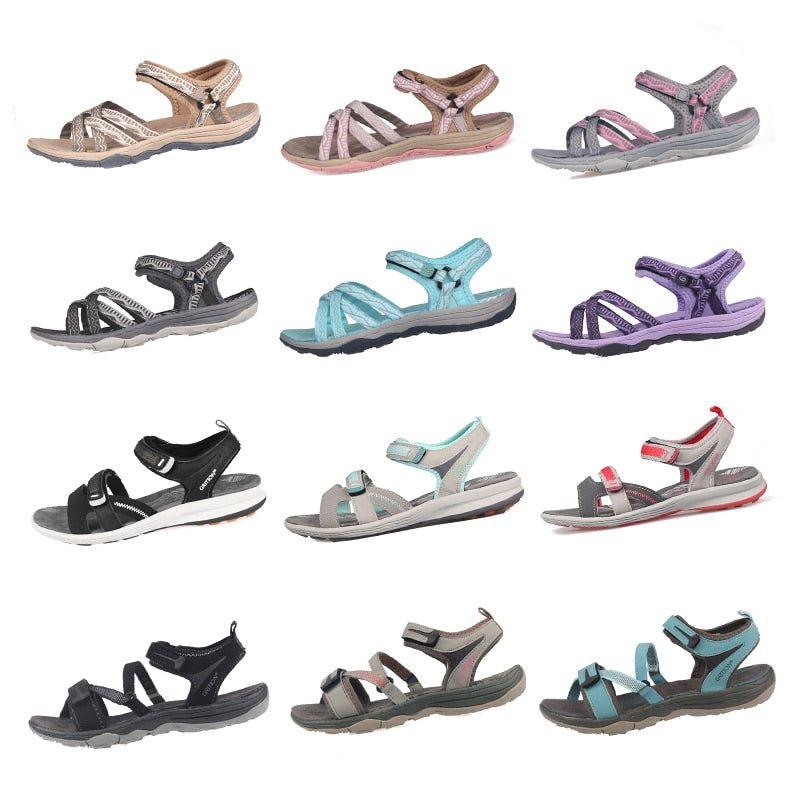 Beach Sandals Women Summer Outdoor Flat Sandals Ladies Open Toe Shoes Lightweight Breathable Walking Hiking Sandals-27