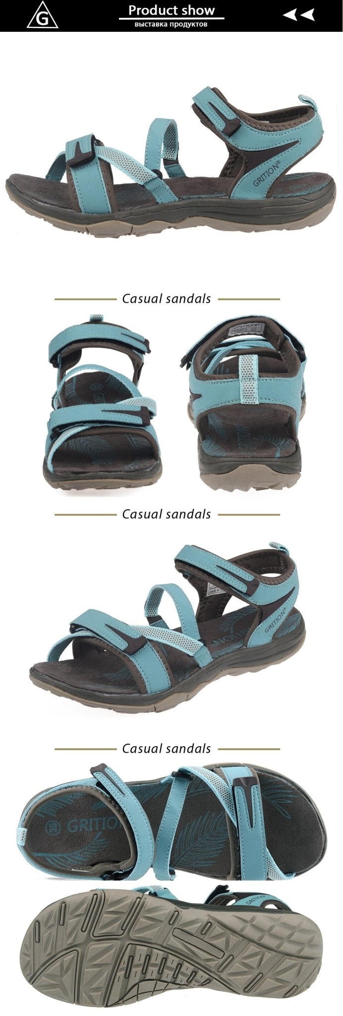 Beach Sandals Women Summer Outdoor Flat Sandals Ladies Open Toe Shoes Lightweight Breathable Walking Hiking Sandals-24