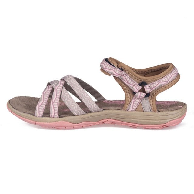 Beach Sandals Women Summer Outdoor Flat Sandals Ladies Open Toe Shoes Lightweight Breathable Walking Hiking Sandals-11