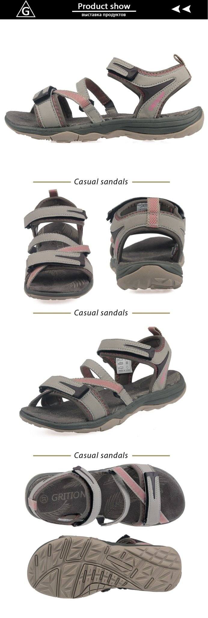 Beach Sandals Women Summer Outdoor Flat Sandals Ladies Open Toe Shoes Lightweight Breathable Walking Hiking Sandals-16