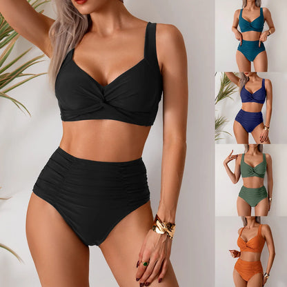 Lifestyle photo of model in bikini set