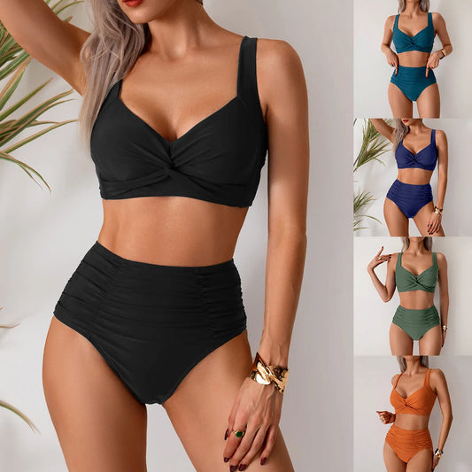 Lifestyle photo of model in bikini set