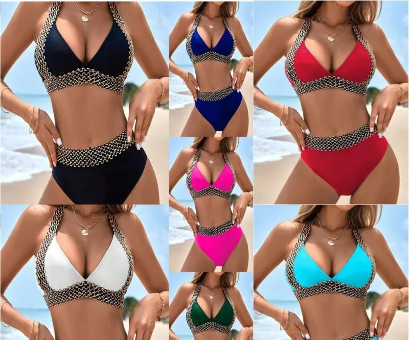 Color grid showing all available shades of the bikini set