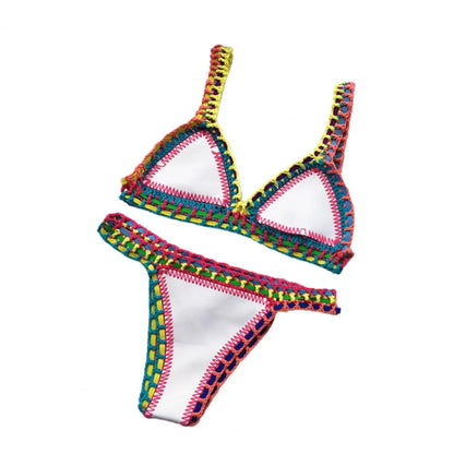  backless bikini set with mid-rise bottom white color 