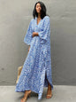 Vintage-inspired leopard print beach cover-up cardigan
