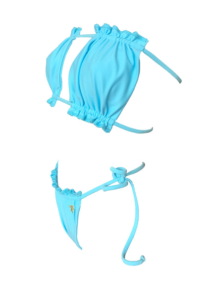 Candy Bandeau Top & Thong Bottom - Baby Blue-5