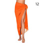 Sexy chiffon wrap skirt orange 