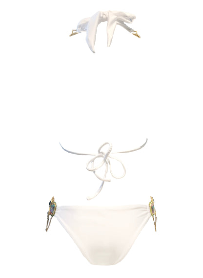 Electra Halter Top & Classic Bottom - White-7