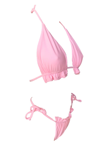 Hanna Triangle Top & Thong Bottom - Baby Pink-5