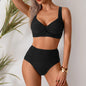  Close-up of built-in padding and stitching on bikini top 