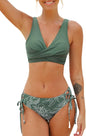  Women's Lace Wave Bikini Swimsuit worn during a sunset beach photoshoot