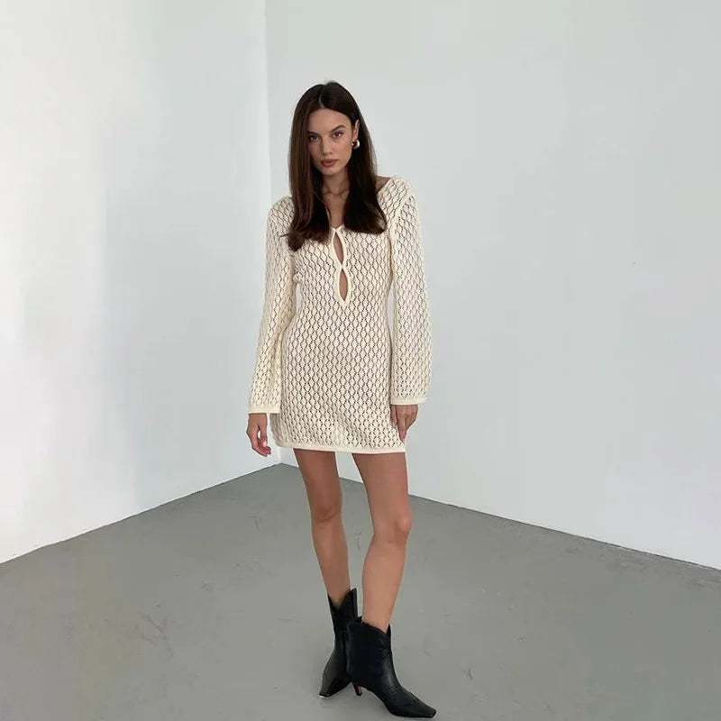  Lunar Lace Cover-Up with backless design front view 