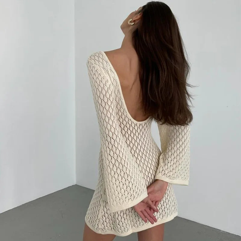Lifestyle shot of Women's Lunar Lace Cover-Up back 