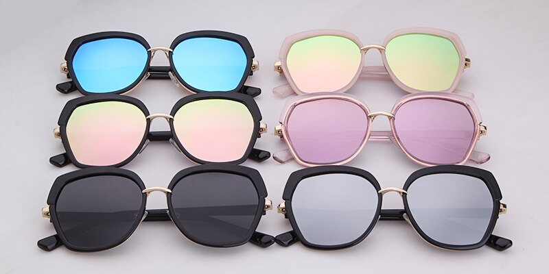 Square sunglasses women men brand designer vintage classics black ploygon eye wear female male driver shades-1