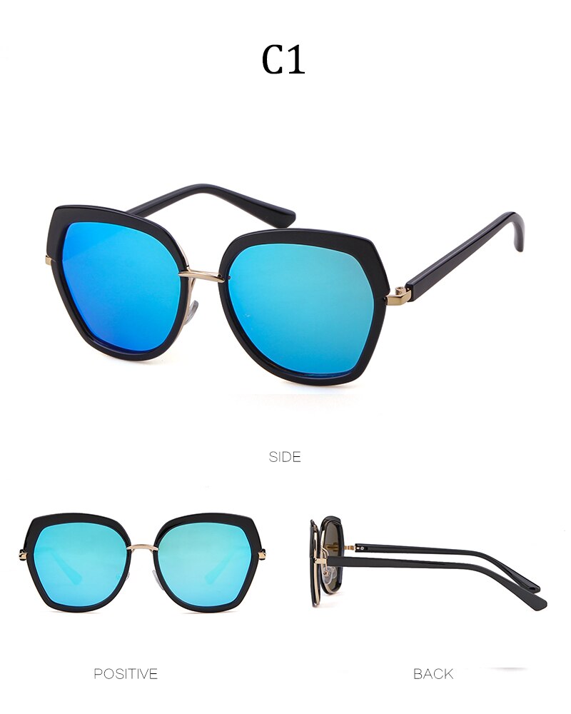 Square sunglasses women men brand designer vintage classics black ploygon eye wear female male driver shades-4