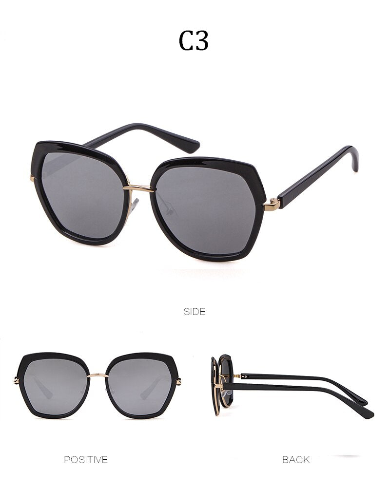 Square sunglasses women men brand designer vintage classics black ploygon eye wear female male driver shades-5