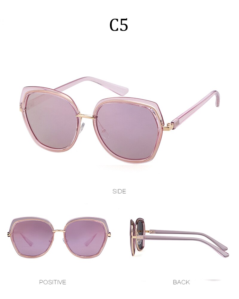 Square sunglasses women men brand designer vintage classics black ploygon eye wear female male driver shades-7