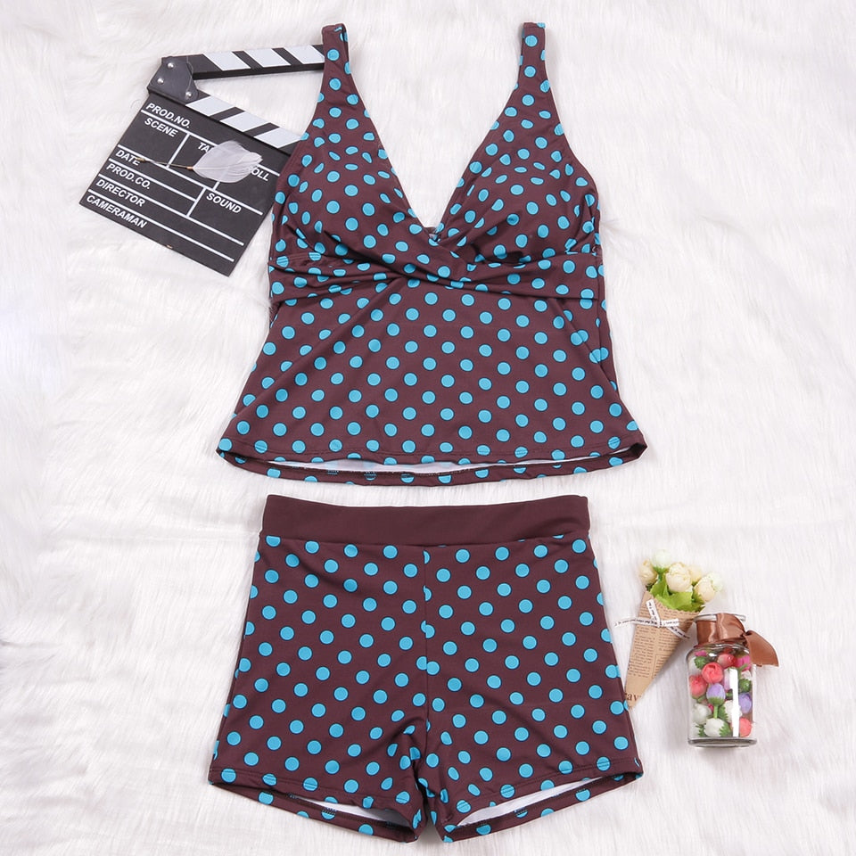 New Plus Size Swimwear Women Swimsuit Two Pieces-1